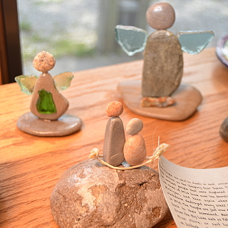 Mary Balleach - Dune People Stone & Beach Glass Sculptures